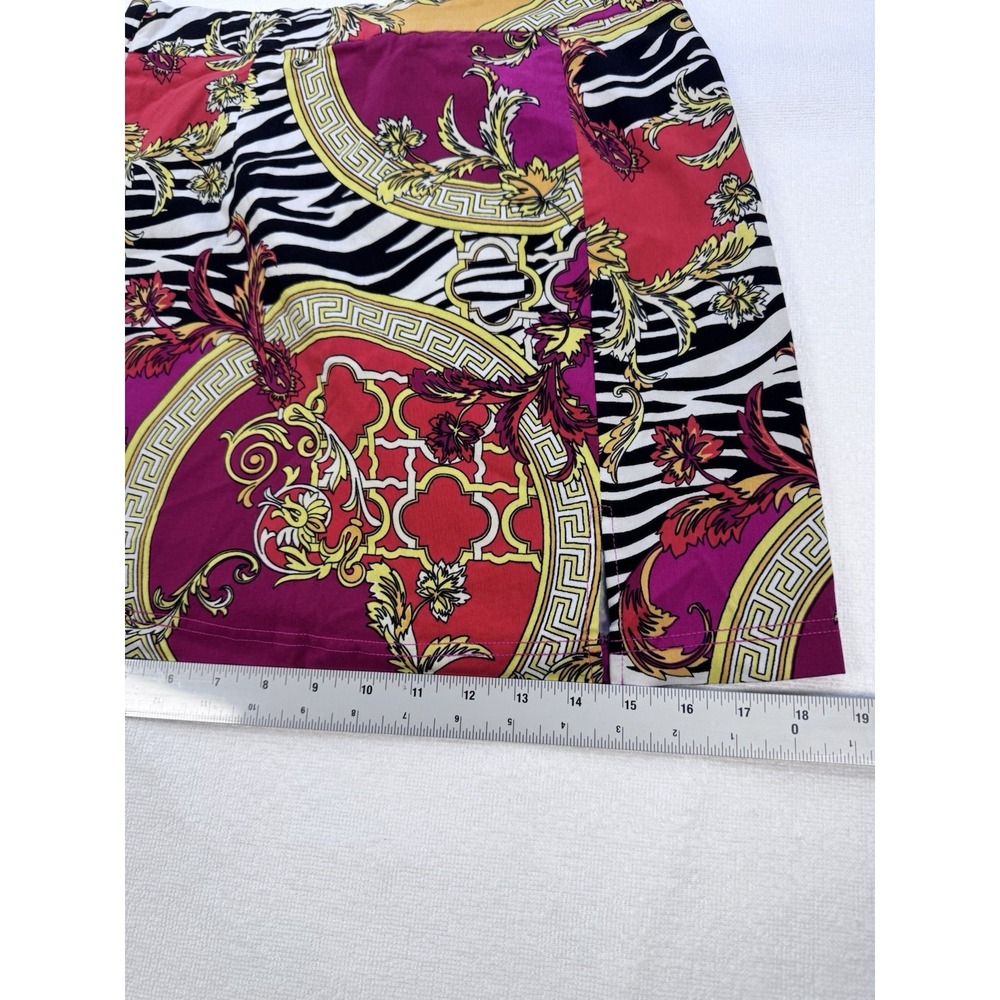 Like An Angel Women’s XL Mini Skirt Baroque Zebra Print Stretch‎ Pull On - Picture 5 of 16